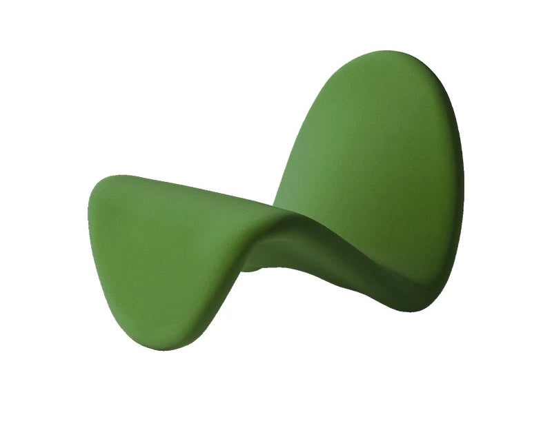 Green wavy chair on a white background