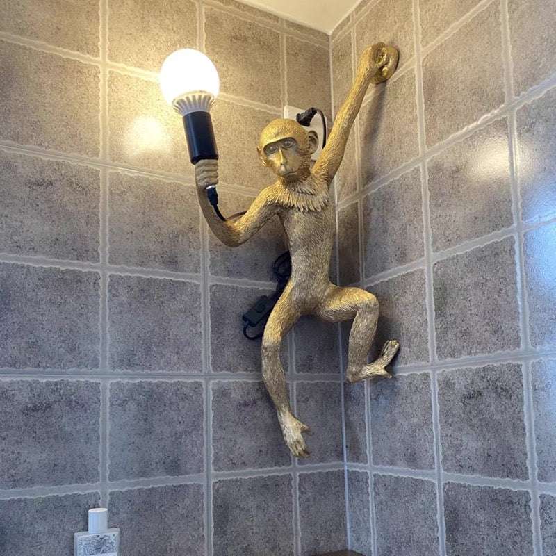 Hanging Monkey Wall Lamp