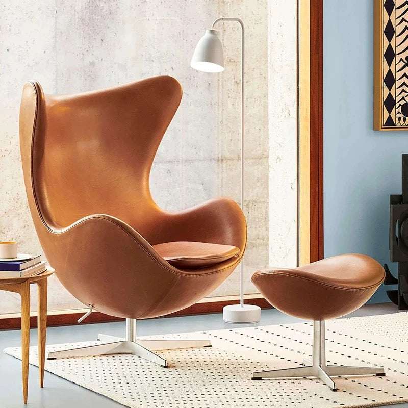 Egg chair with stool