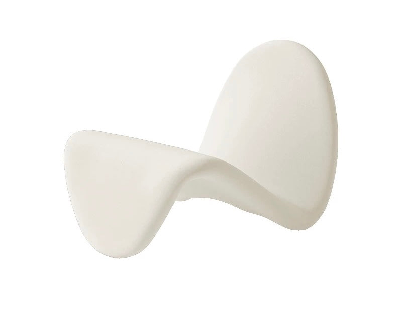 White abstract sculpture on a white background