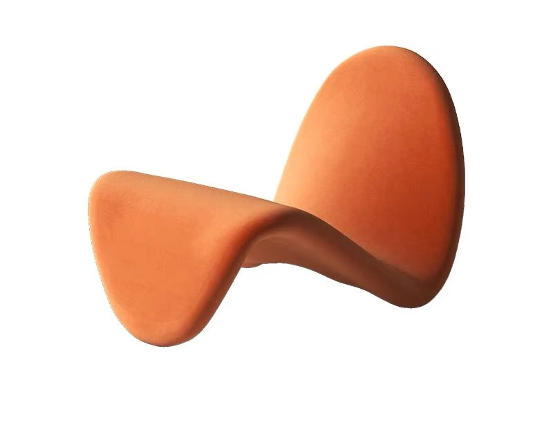 Orange ergonomic wrist pillow on a white background
