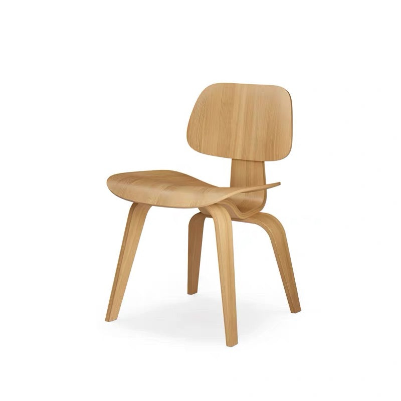 Wooden chair on a white background
