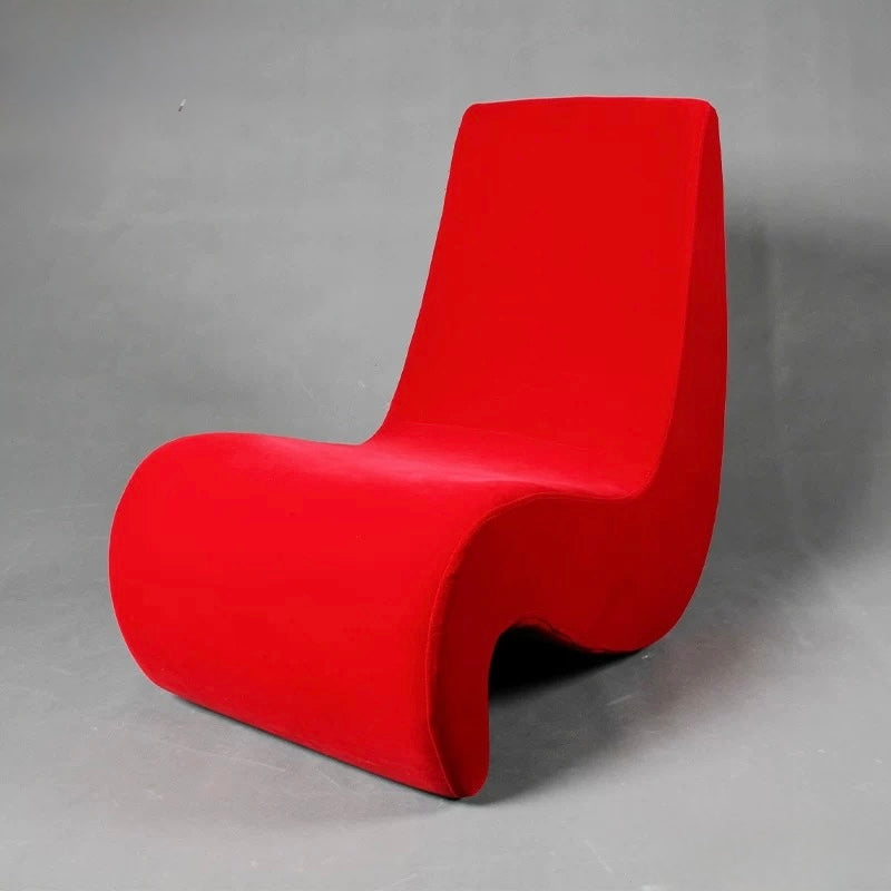 Red chair on a gray background