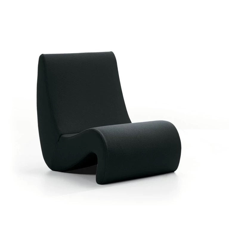 Black modern chair on a white background