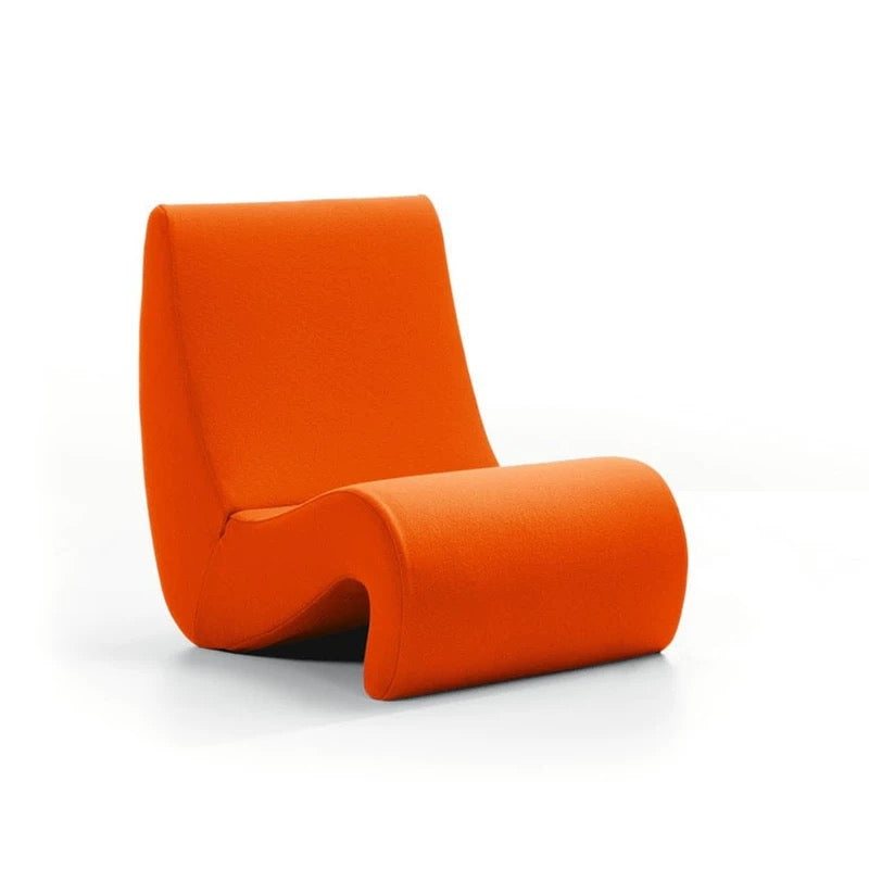 Orange chair on a white background