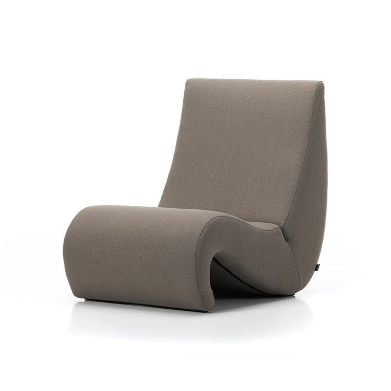Modern gray lounge chair on a white background