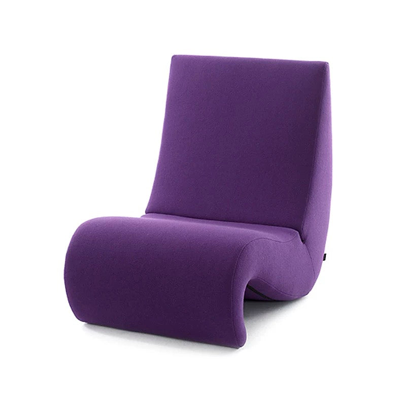 Purple lounge chair on a white background